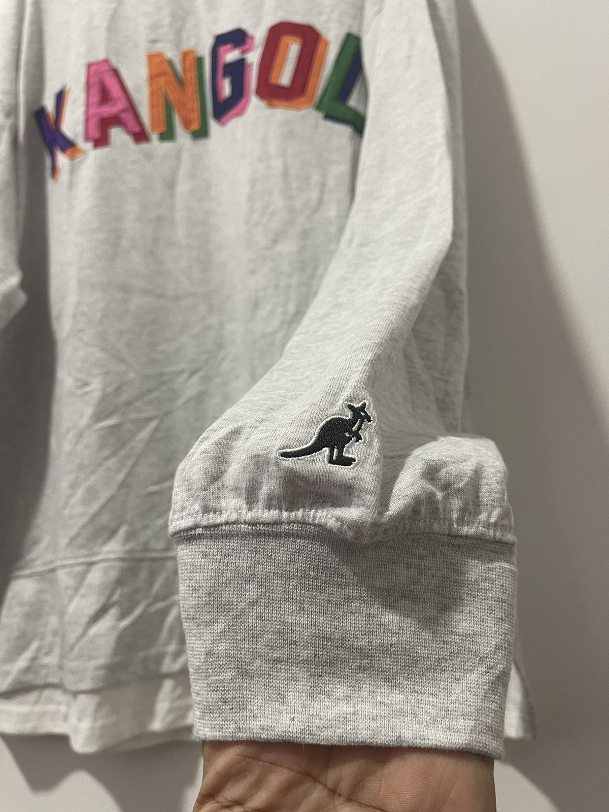Kangol Rare KANGOL Spell Out Multicolor Embroidered Style LS Tee Size US L / EU 52-54 / 3 - 3 Thumbnail