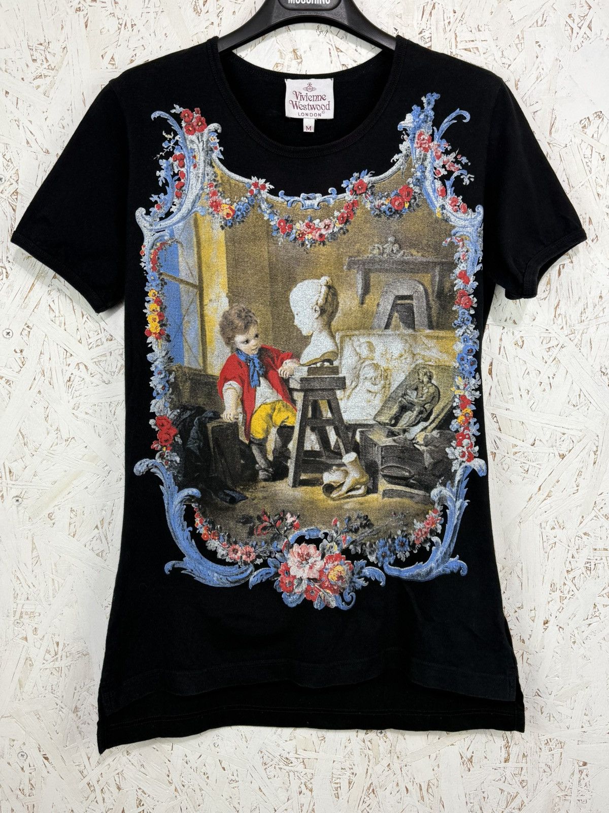 Vivienne Westwood 90s Vivienne Westwood Sculpture Boy Boucher T-Shirt Black M Size M / US 6-8 / IT 42-44 - 1 Thumbnail