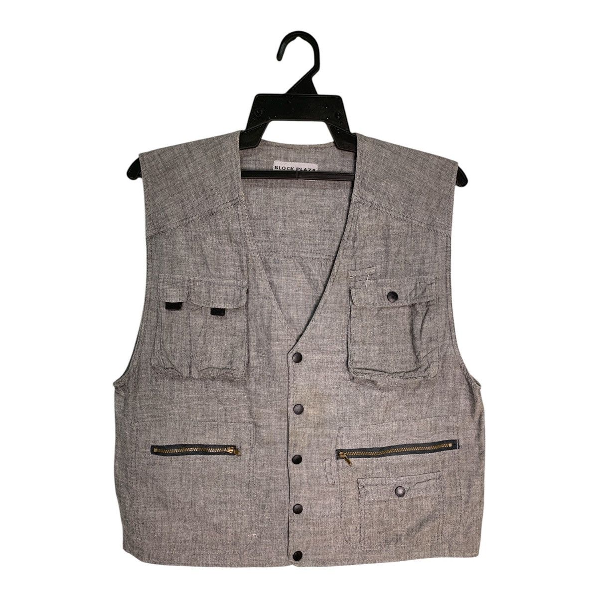 Japanese Brand Rare Design Block Plaza The Human Field Style Vests Size US L / EU 52-54 / 3 - 1 Thumbnail