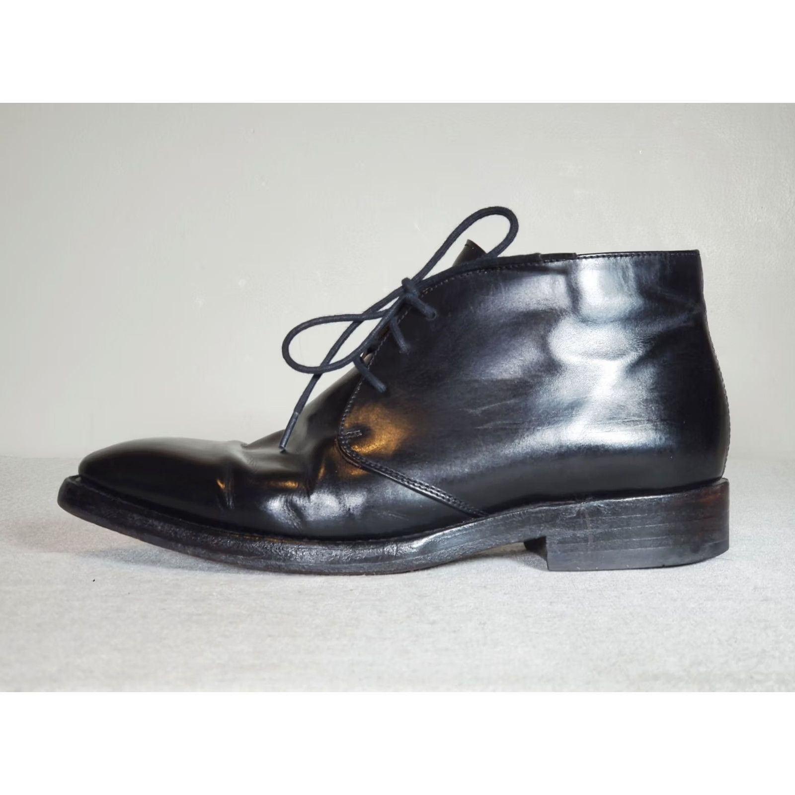 Frye FRYE Weston Lace Up Chukka Boots Black Leather 85042 BLK Men's US 9.5 D Size US 10 / EU 43 - 5 Thumbnail