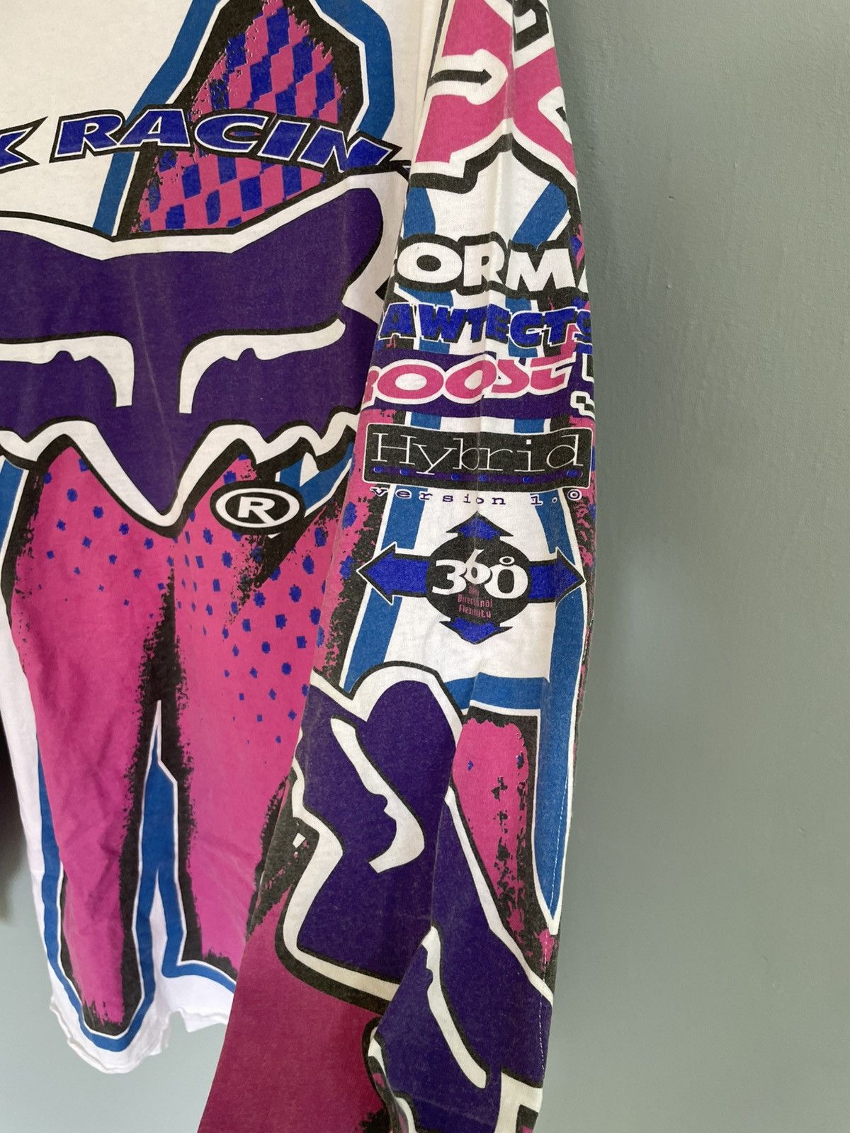 Vintage Vintage 90s Fox Racing motocross long sleeve jersey Size US XL / EU 56 / 4 - 6 Thumbnail