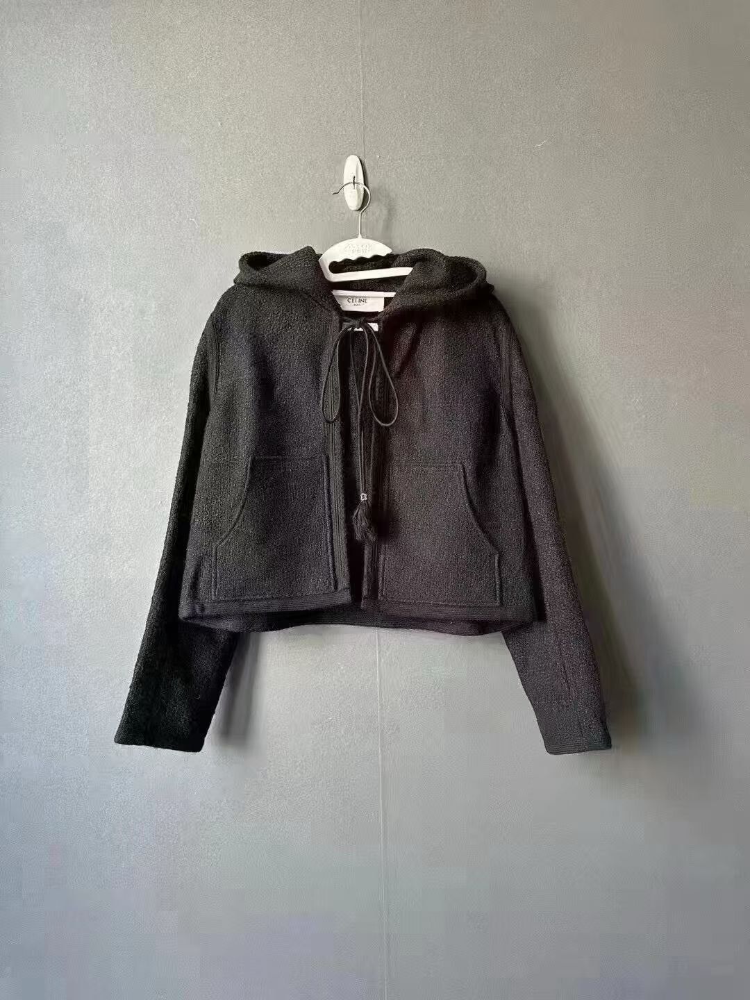 Celine Celine Tweed Hooded Coat Size XS / US 0-2 / IT 36-38 - 1 Thumbnail