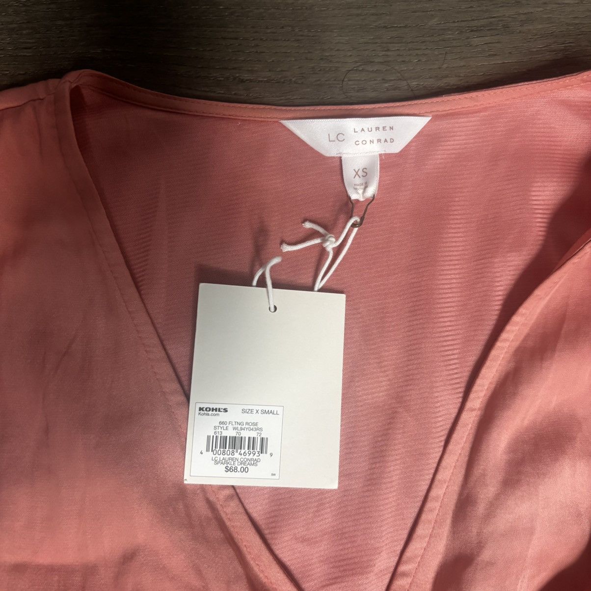 Lauren Ralph Lauren NWT LC Lauren Conrad Wrap Dress Sz S Woman Pink Metallic Size XS / US 0-2 / IT 36-38 - 7 Thumbnail