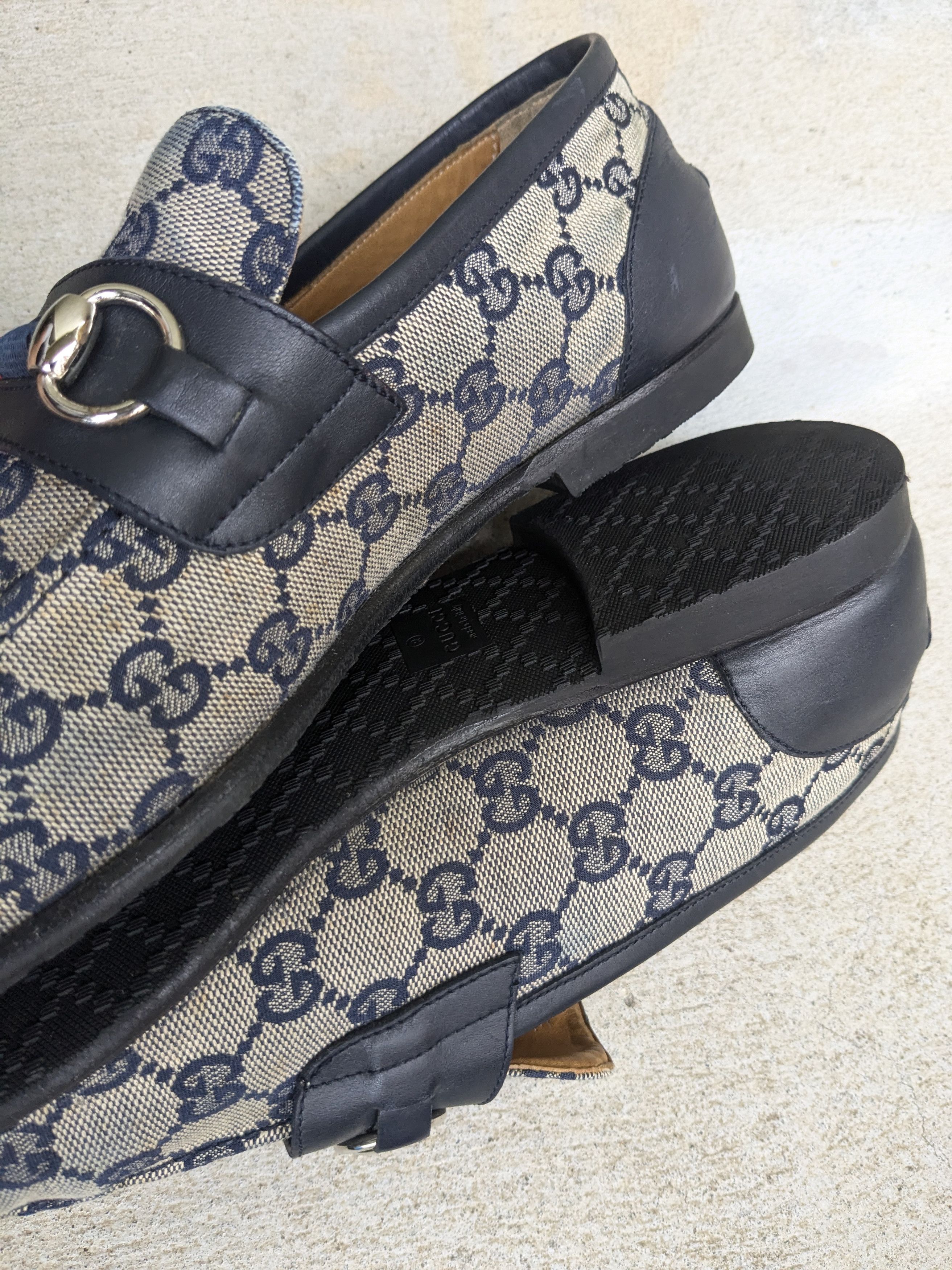 Gucci Gucci Horsebit Loafers Monogram Logo Canvas 8.5 Buckle Size US 8.5 / EU 41-42 - 15 Thumbnail