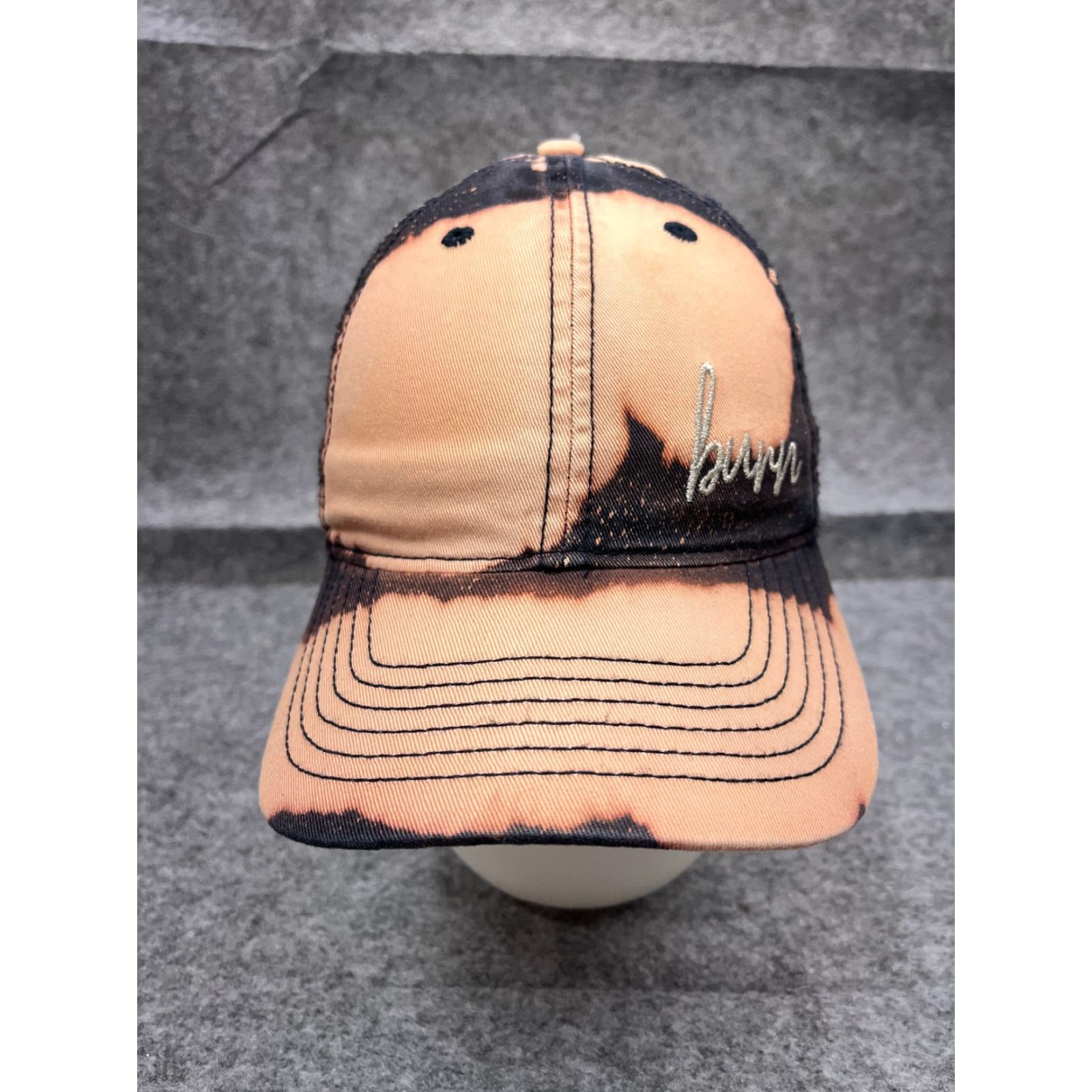 Vintage Burri Boot Camp Hat Cap Adult One Size Pink Tie Dye 100% Cotton Strap Back Camp Size ONE SIZE - 2 Thumbnail