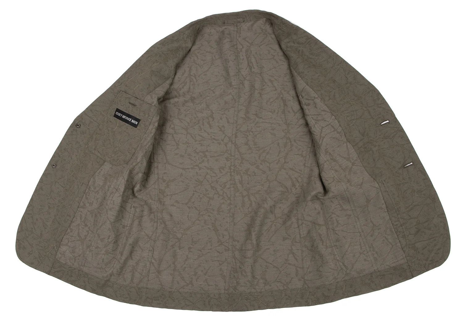 Issey Miyake Linen Lyocell Dyed Patch Pocket Jacket in Mocha2 Size US M / EU 48-50 / 2 - 12 Thumbnail
