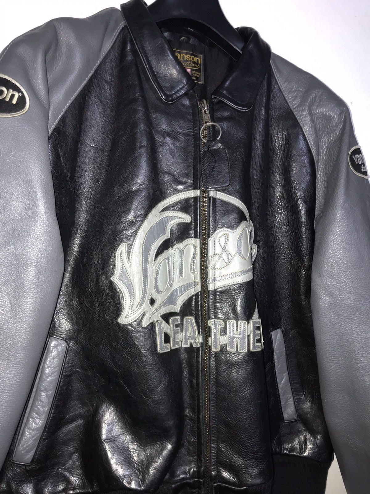Vanson Leathers VANSON STADIUM JACKET 54 Size US L / EU 52-54 / 3 - 4 Thumbnail