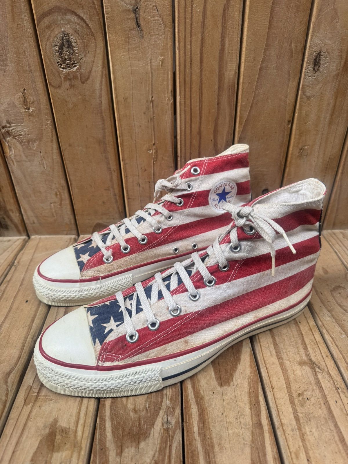 Converse Rare converse all star American flag Converse made in USA 10 Size US 10 / EU 43 - 16 Thumbnail