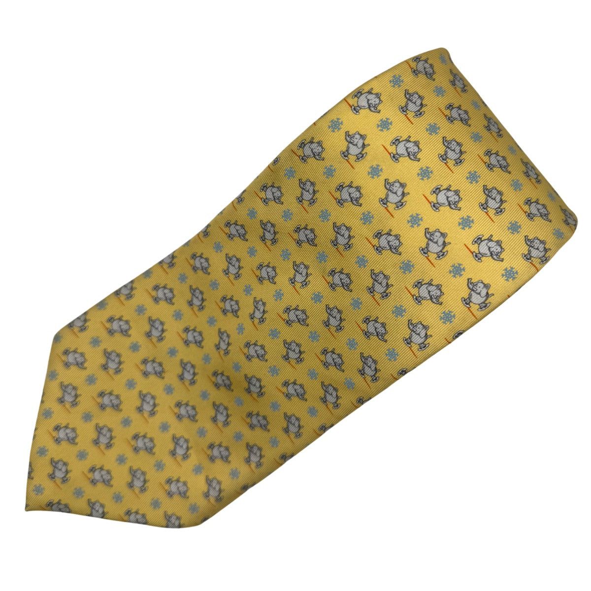 Salvatore Ferragamo Salvatore Ferragamo Men’s Silk Tie, Yellow, Made in Italy Size ONE SIZE - 2 Thumbnail