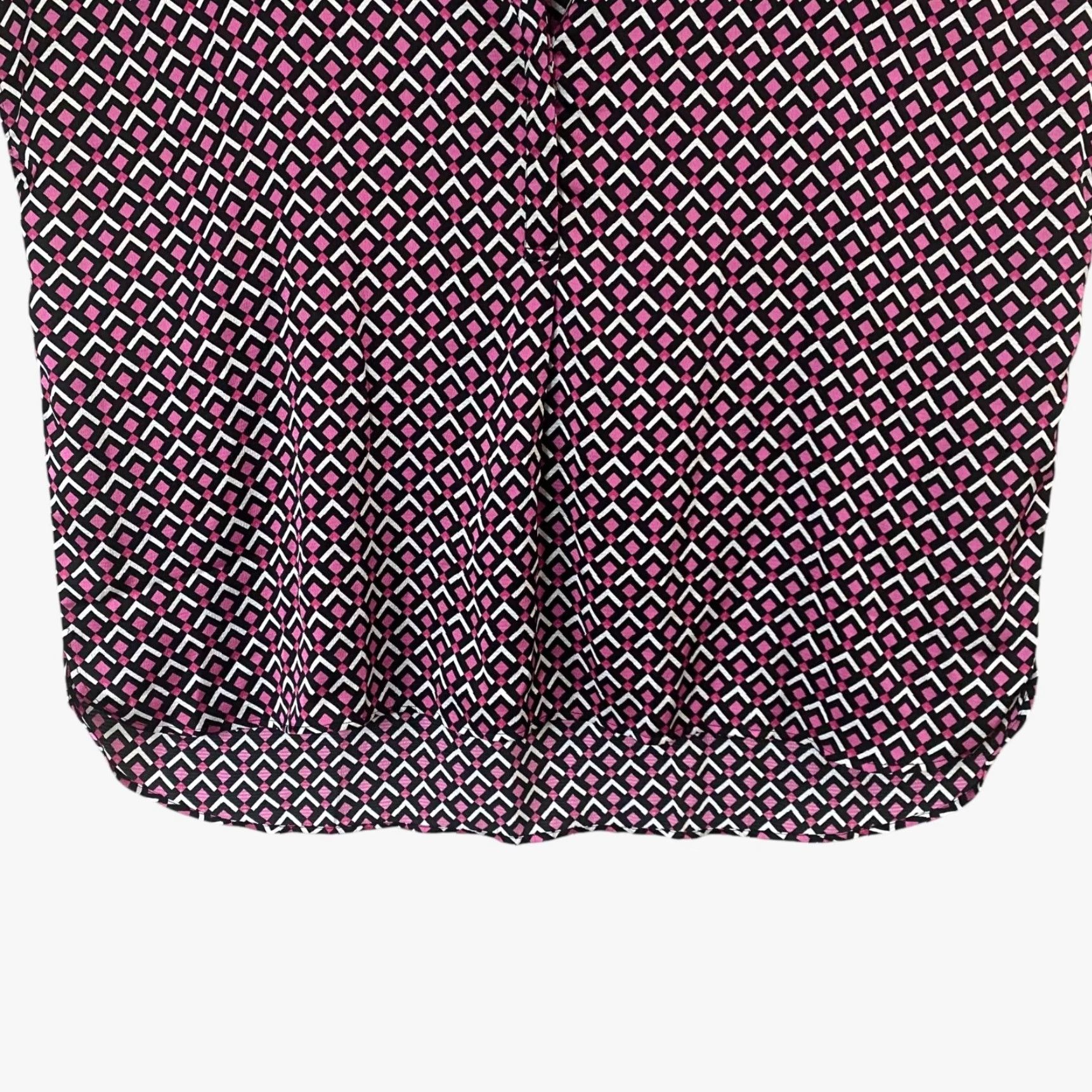 Vintage Lane Bryant Blouse Geometric Pink/Black Womens Size 26/28 New Size 4XL / US 24-26 - 6 Thumbnail