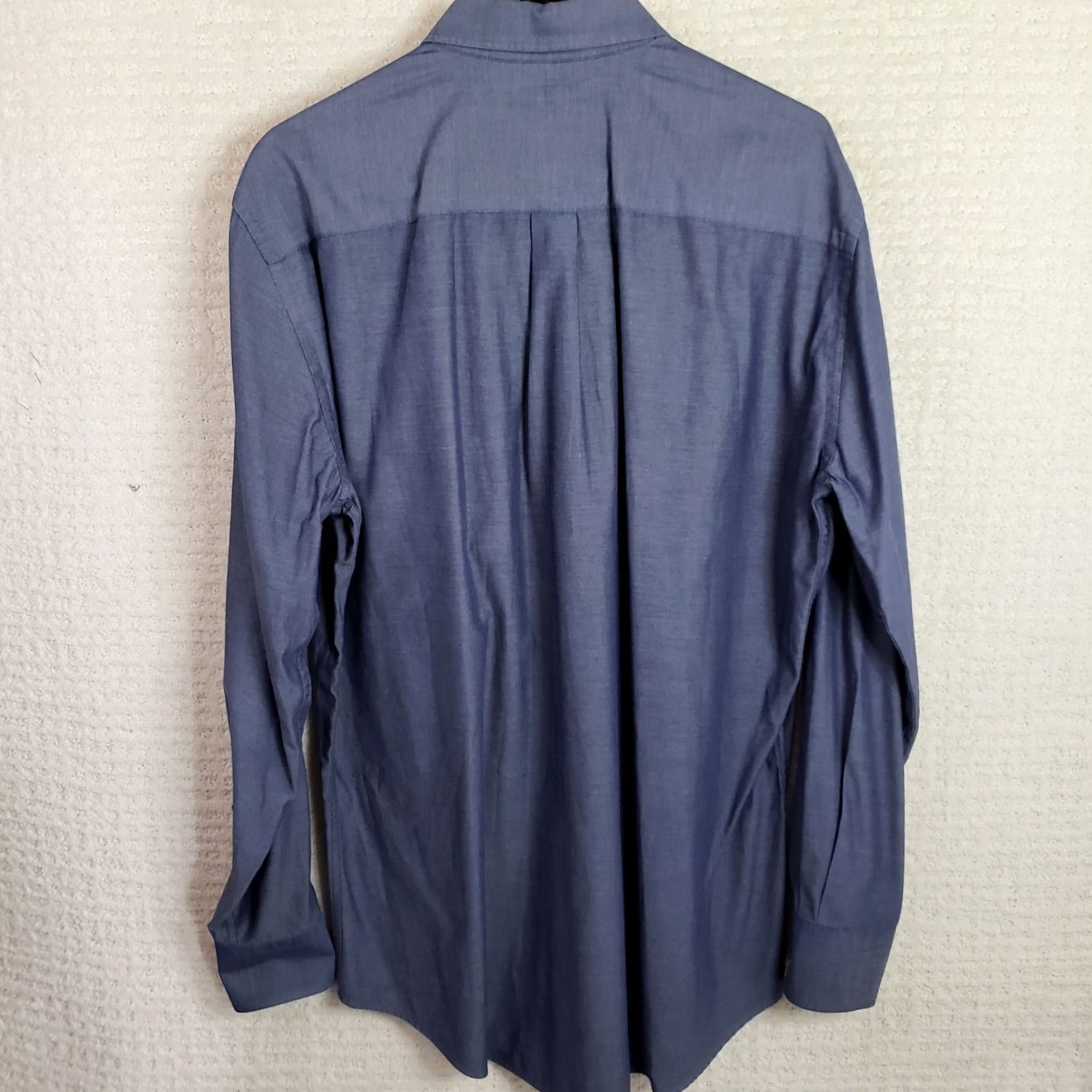 Peter Millar VINTAGE? Peter Millar Dress Shirt Long Sleeve Button Down Mens L Blue Career Wear Size 42R - 7 Thumbnail
