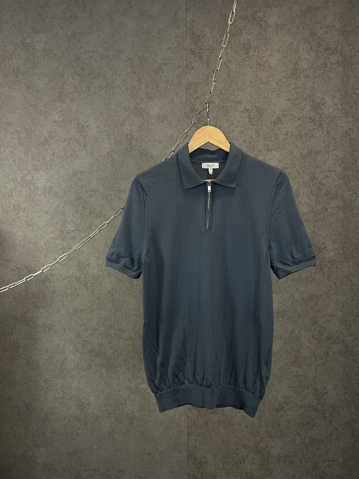 Reiss Reiss merino wool designer polo tee Size US M / EU 48-50 / 2 - 1 Thumbnail
