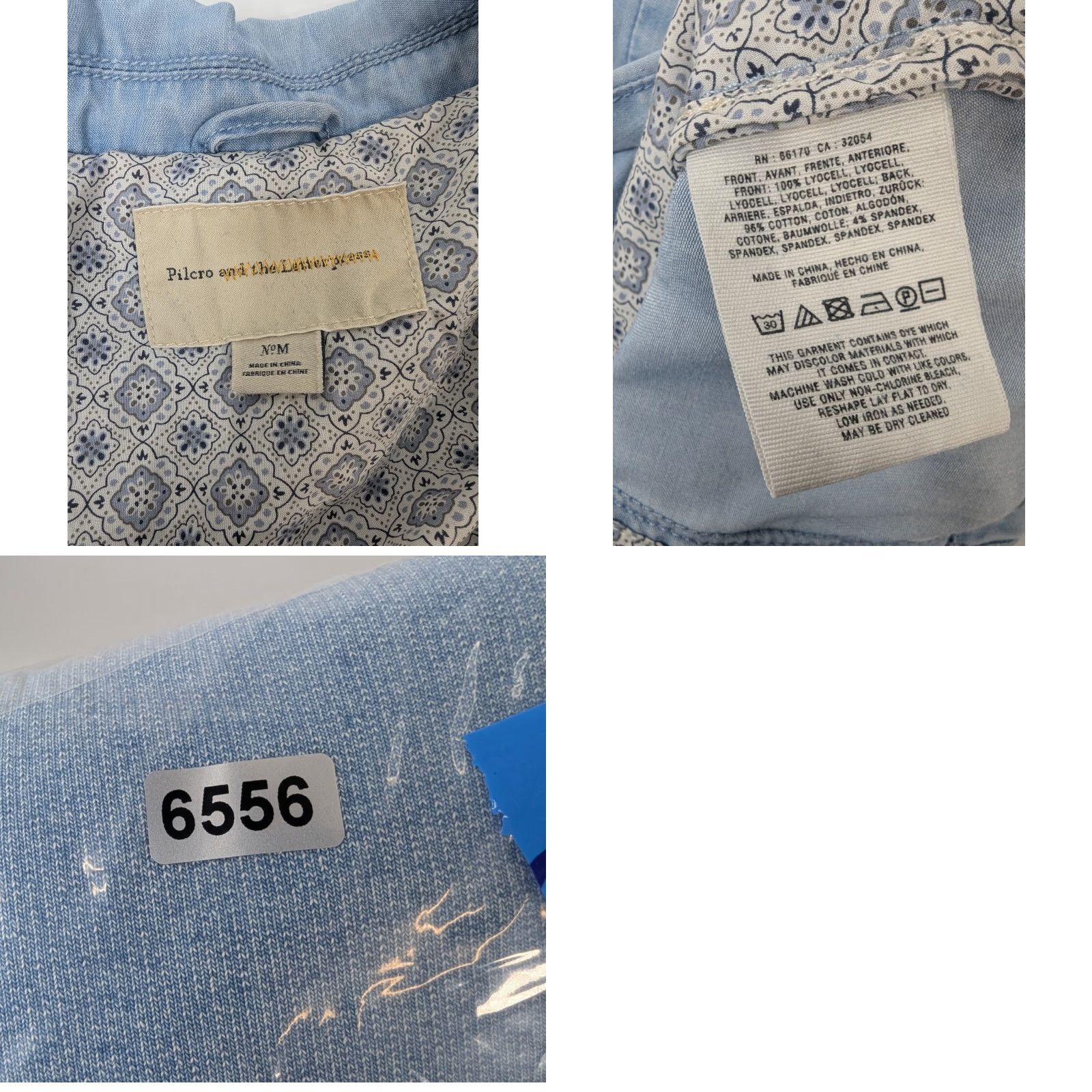 Anthropologie VINTAGE Pilcro & The Letterpress Newsy Chambray One Button Blazer Jacket Size Medium Size M / US 6-8 / IT 42-44 - 8 Thumbnail