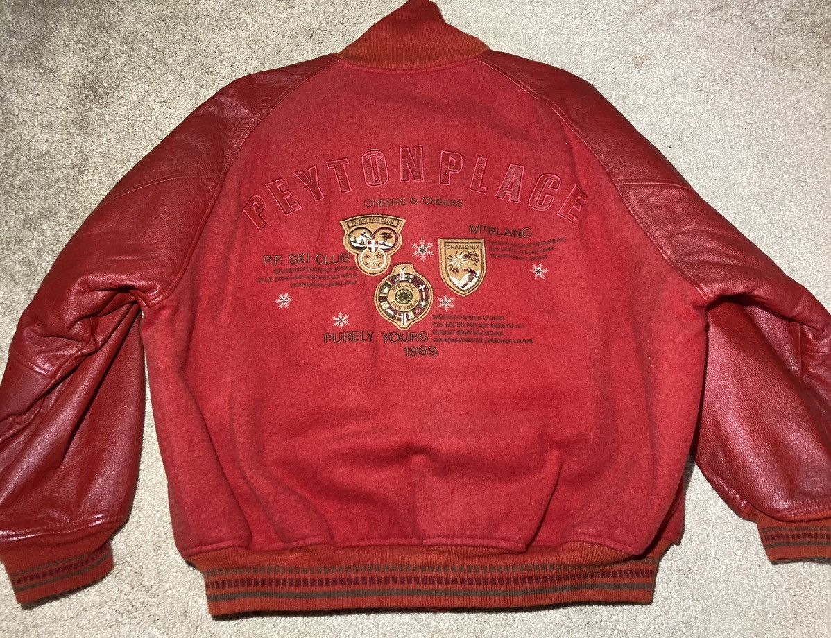 Japanese Brand 1989 PPFM Sports Varsity Leather Jacket Peyton Place 80s 90s Size US S / EU 44-46 / 1 - 1 Thumbnail