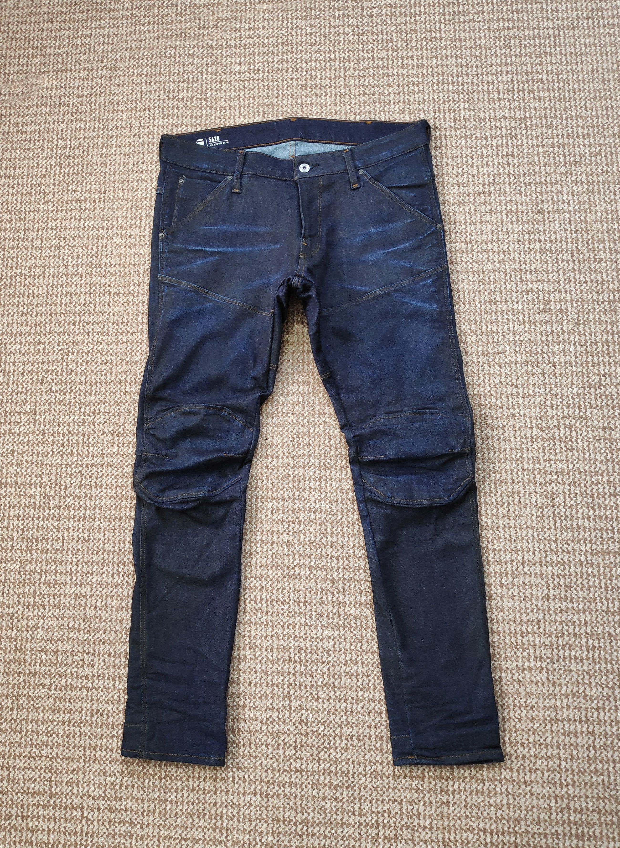 G-Star G-Star Raw 5620 3D Super Slim Biker Denim Jeans sz W34 L30 Size US 34 / EU 50 - 1 Thumbnail