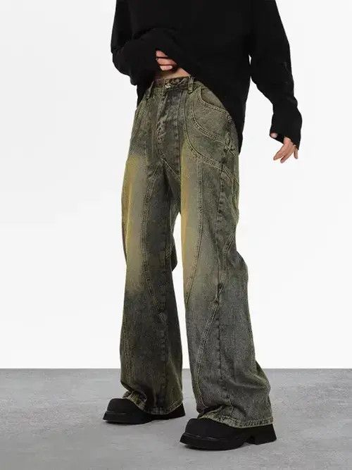VIBE Vintage straight-leg draped jeans Size US 32 / EU 48 - 8 Thumbnail
