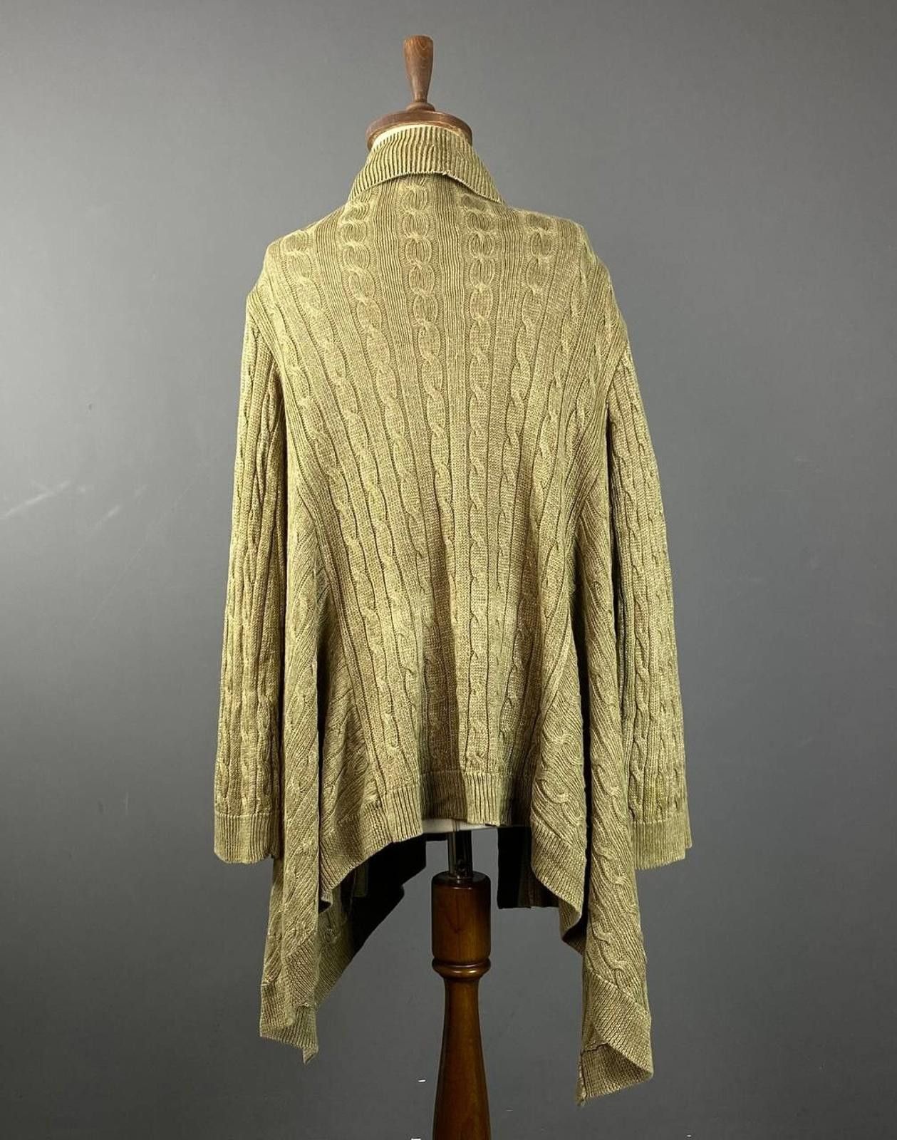 Lauren Ralph Lauren Ralph Lauren Khaki Linen Cable Knit Cardigan Sweater Size M Size M / US 6-8 / IT 42-44 - 6 Thumbnail