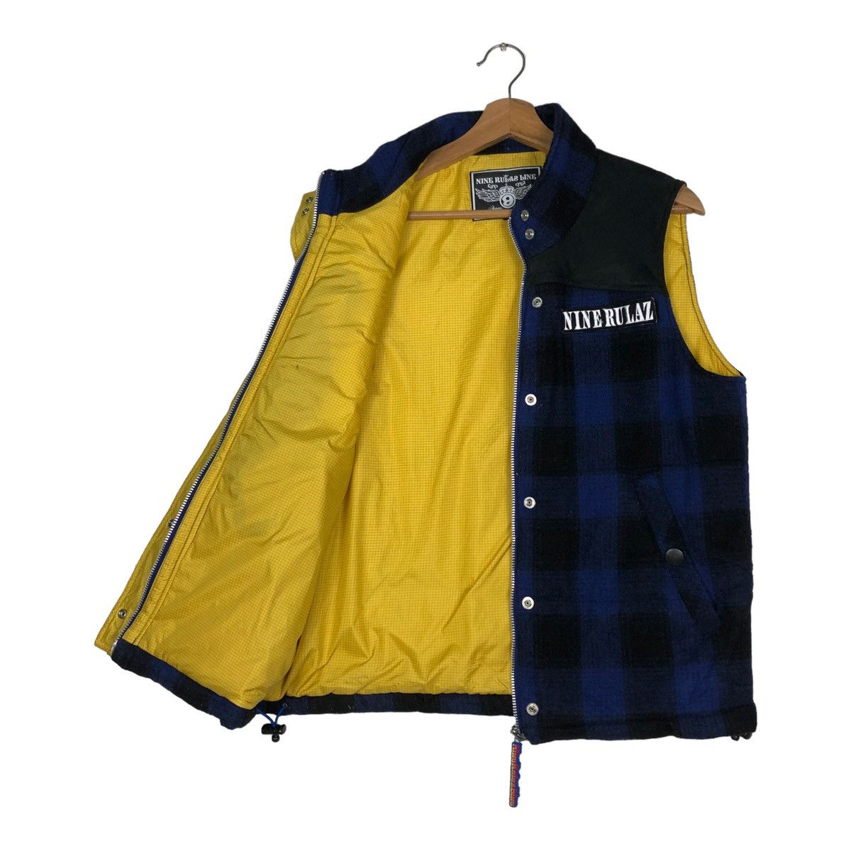Hysteric Glamour 🔥BIKER VEST JACKET NINE RULEZ JAPAN TARTAN DESIGN PUNK STYLE Size US M / EU 48-50 / 2 - 11 Thumbnail