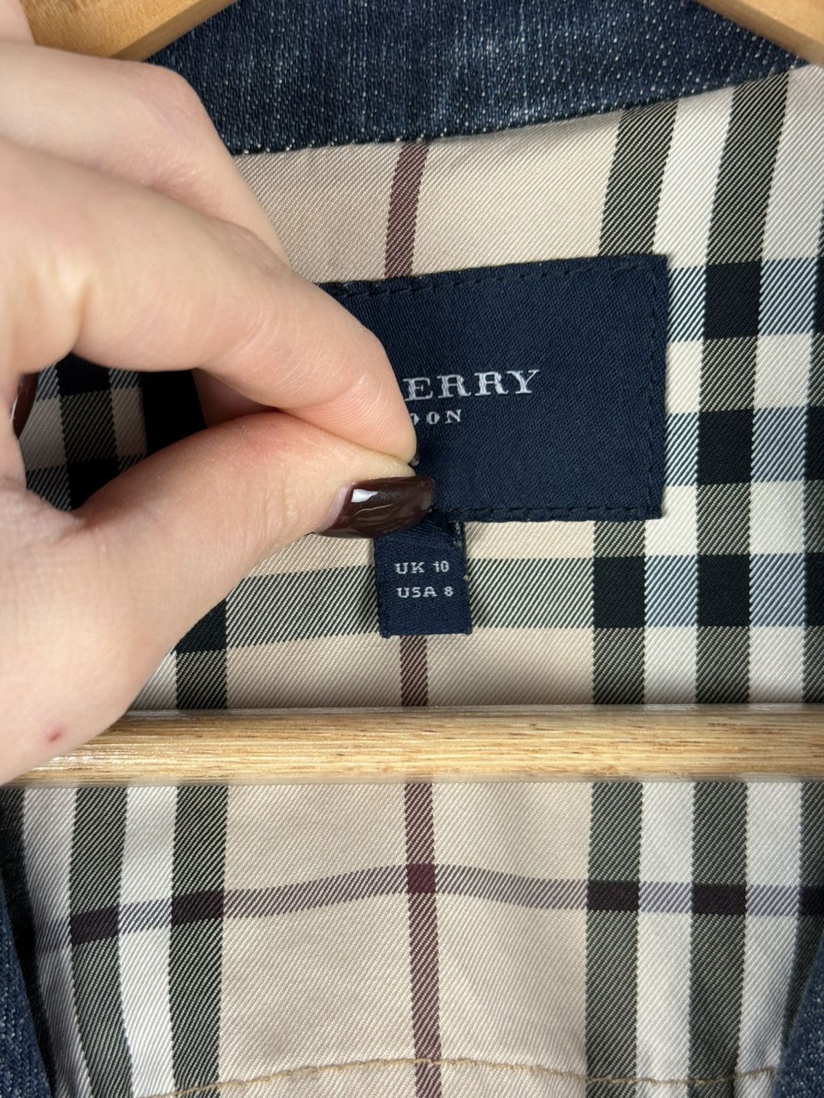 Burberry Burberry London Vintage Ladies Denim Blazer Jacket Size US 8 Size M / US 6-8 / IT 42-44 - 11 Thumbnail