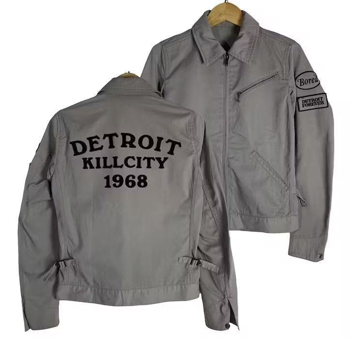 image of Hysteric Glamour Detroit Kill City Jacket in Grey, Men's (Size Small)