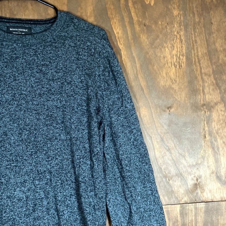 Banana Republic Banana Republic Mens Sweater Knit Gray Silk Cashmere Blend Long Sleeve M Crew Neck Pullover Casual Business Workwear Fall Winter Knits Mens Size US M / EU 48-50 / 2 - 5 Thumbnail