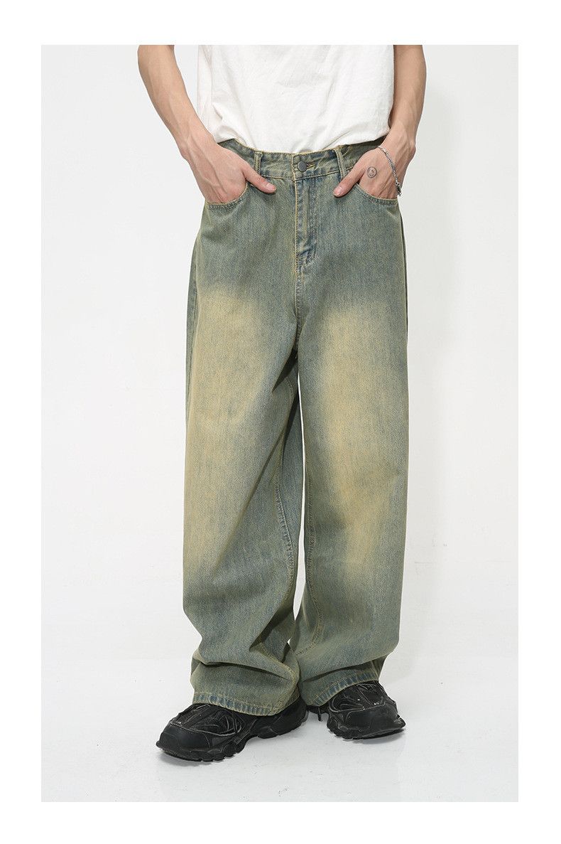 Japanese Brand Simple basic straight loose distressed jeans Size US 32 / EU 48 - 2 Thumbnail