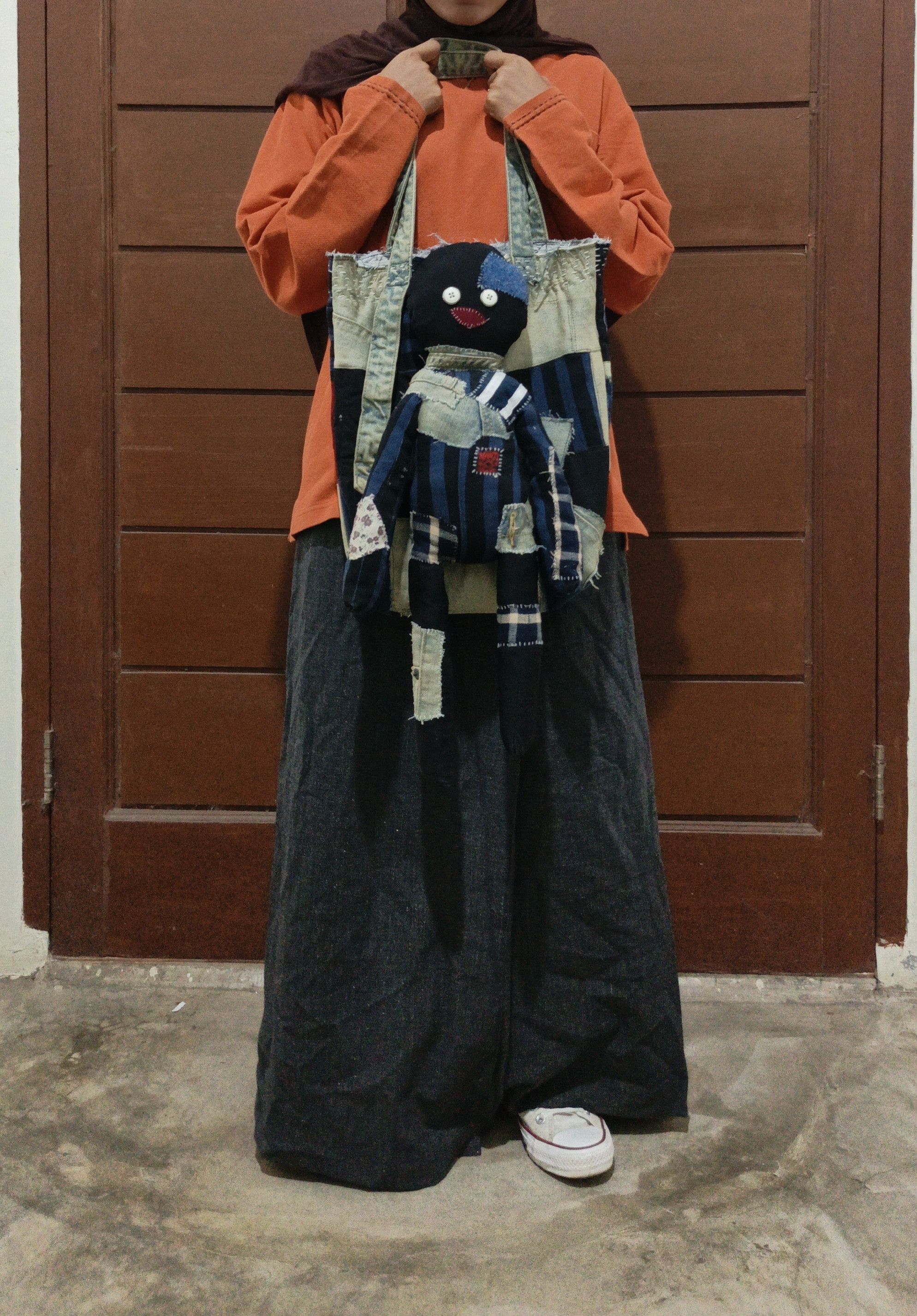 Japanese Brand Handmade Patchwork Rag Doll Tote Bag Size ONE SIZE - 12 Thumbnail