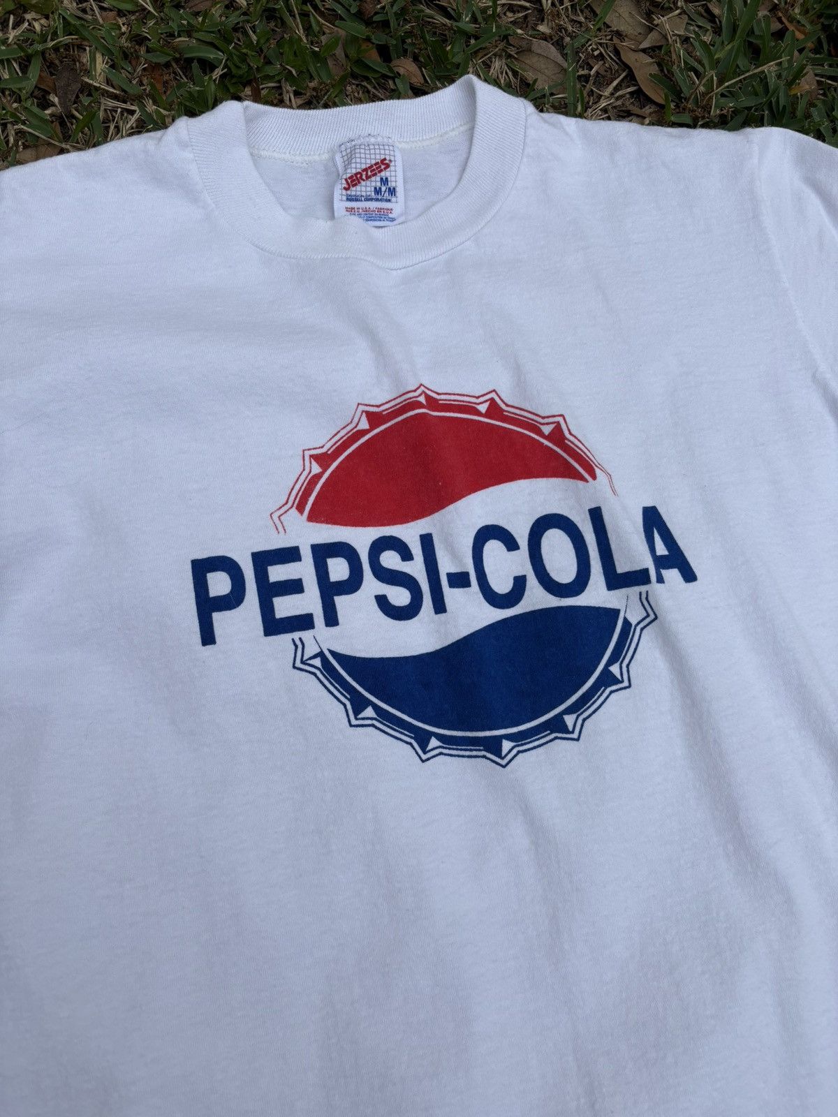 Jerzees Vintage Pepsi cola logo tee Size US M / EU 48-50 / 2 - 2 Thumbnail