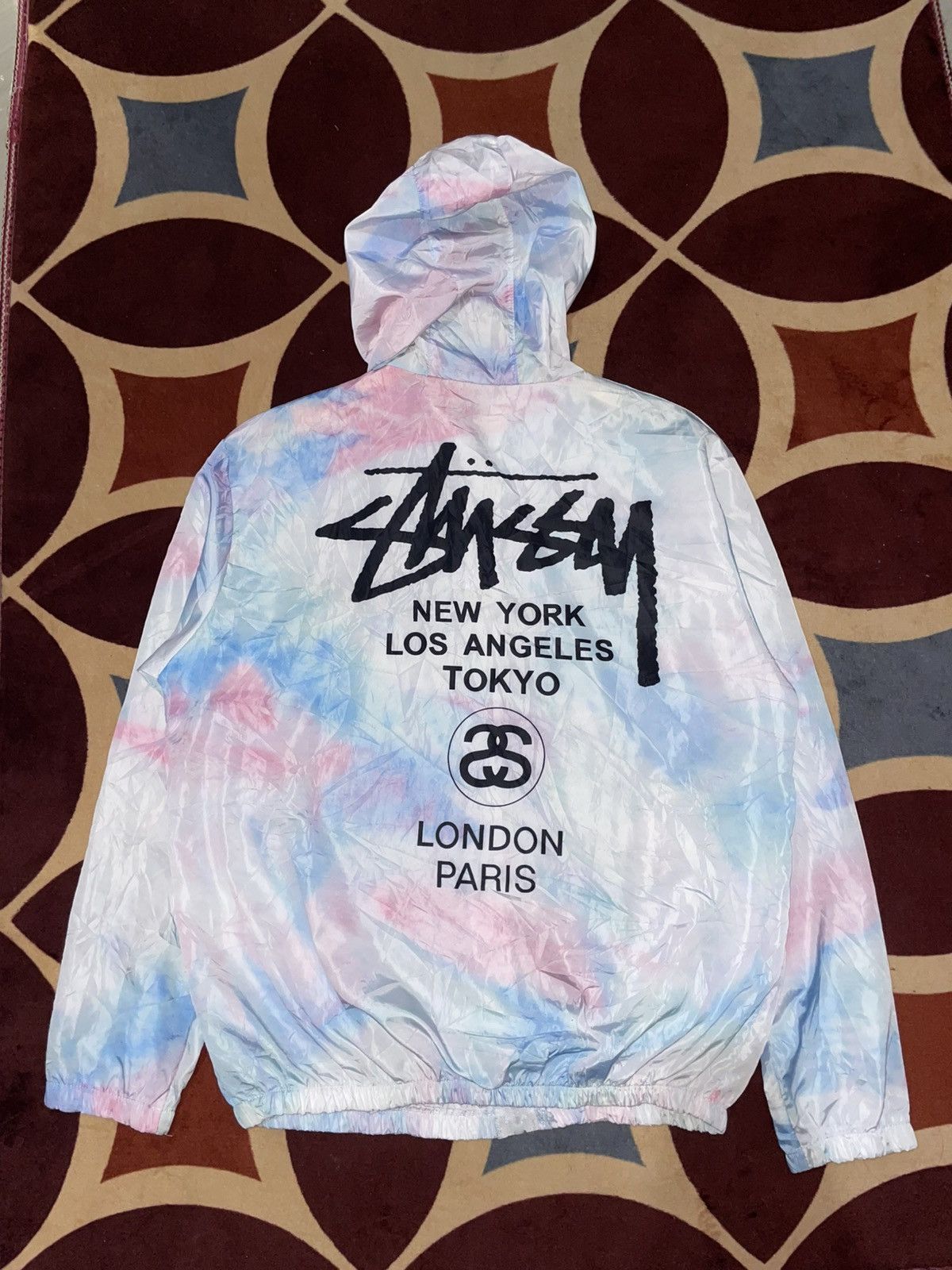 Japanese Brand Stussy Cotton Candy Tie Dye Windbreaker Lightweight Jacket Size US L / EU 52-54 / 3 - 3 Thumbnail