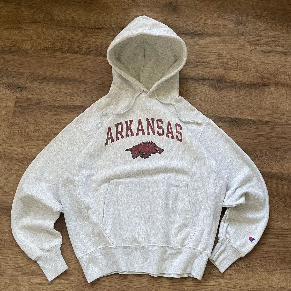 Champion × Vintage Champion Reverse Weave Arkansas college hoodie Size US L / EU 52-54 / 3 - 2 Thumbnail