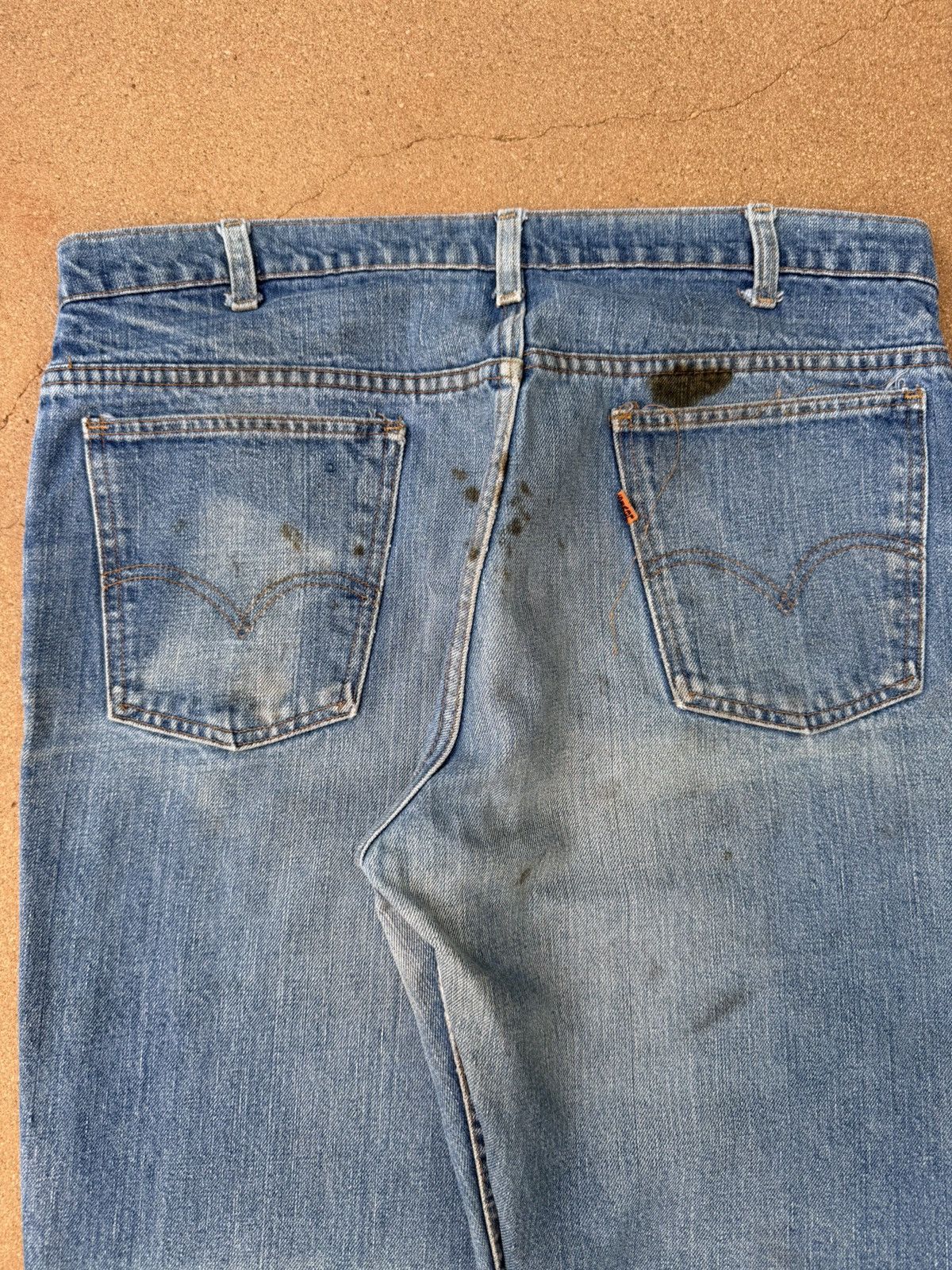 Levi's Vtg 70’s Levi’s 646 Orange Tab Bellbottom Flare Jeans 37x30 Size US 37 - 7 Thumbnail