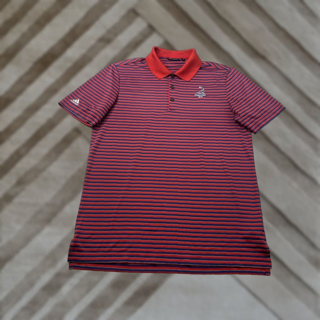 Adidas Adidas Polo Shirt Mens Golf Striped Short Sleeve Medium M Multicolor Country Theme Adidas Golf Polo Shirt Mens Size US M / EU 48-50 / 2 - 1 Thumbnail