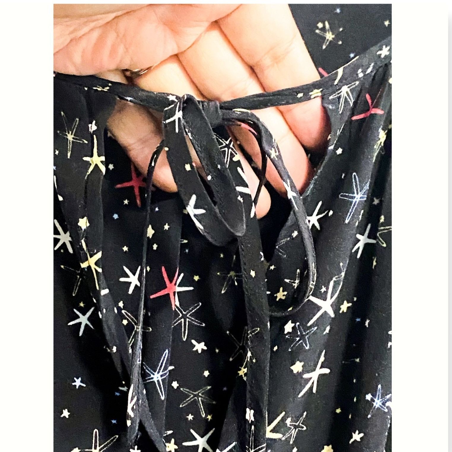 Anine Bing Anine Bing 'Martha' Black Silk Stars Print Dress Size L Size L / US 10 / IT 46 - 5 Thumbnail