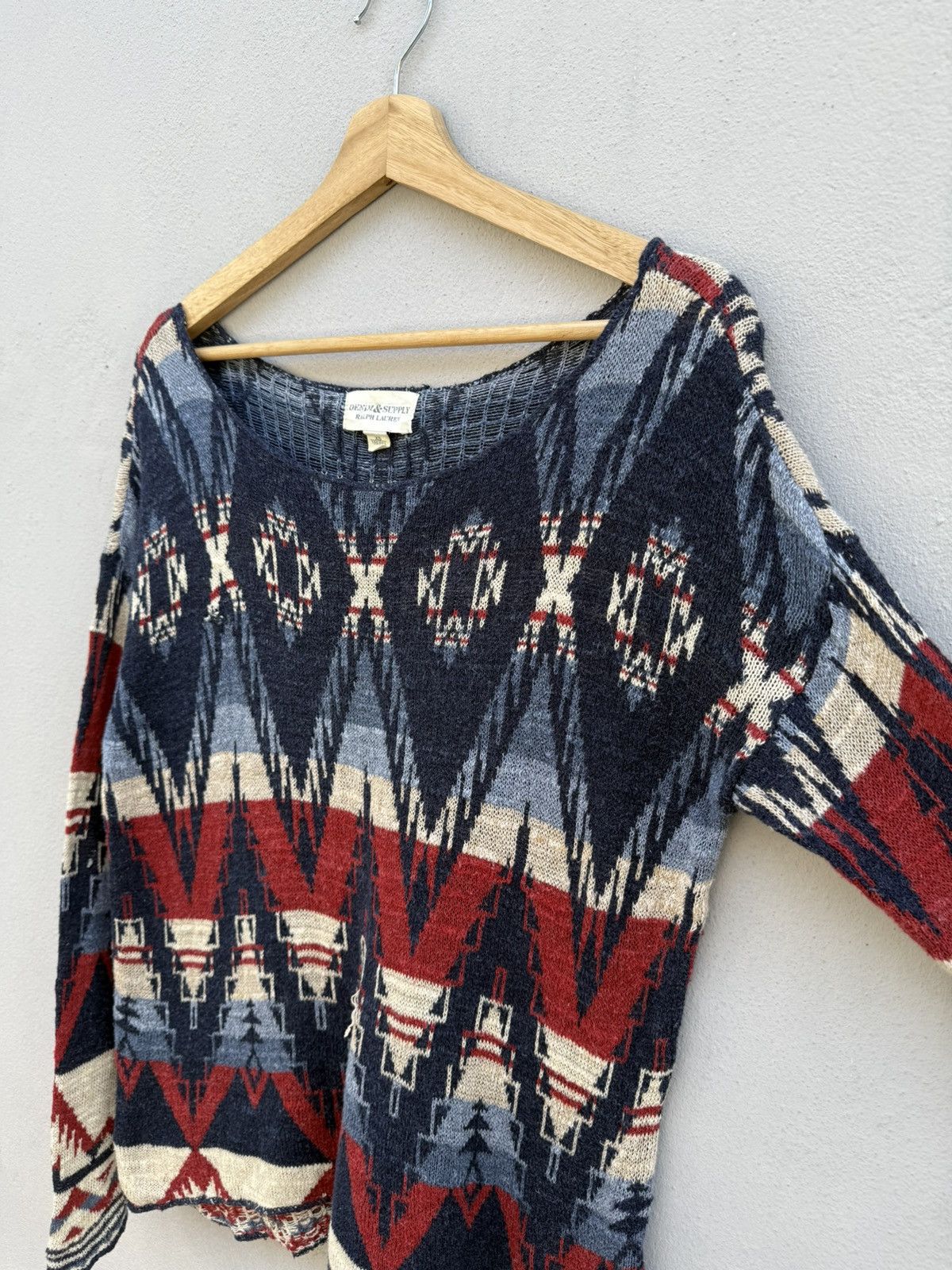 Denim & Supply Ralph Lauren Denim & Supply by Ralph Lauren Aztec Knitted Loose Collar Size S / US 4 / IT 40 - 2 Thumbnail