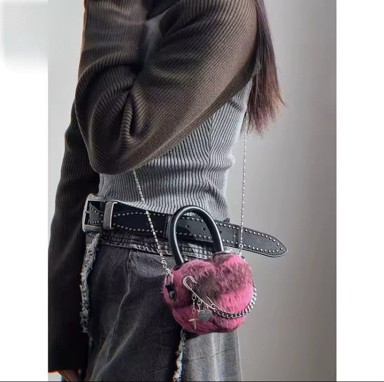 Other Y2K Harajuku Gothic Plaid Mini Crossbody Bag Women’s Size ONE SIZE - 5 Thumbnail