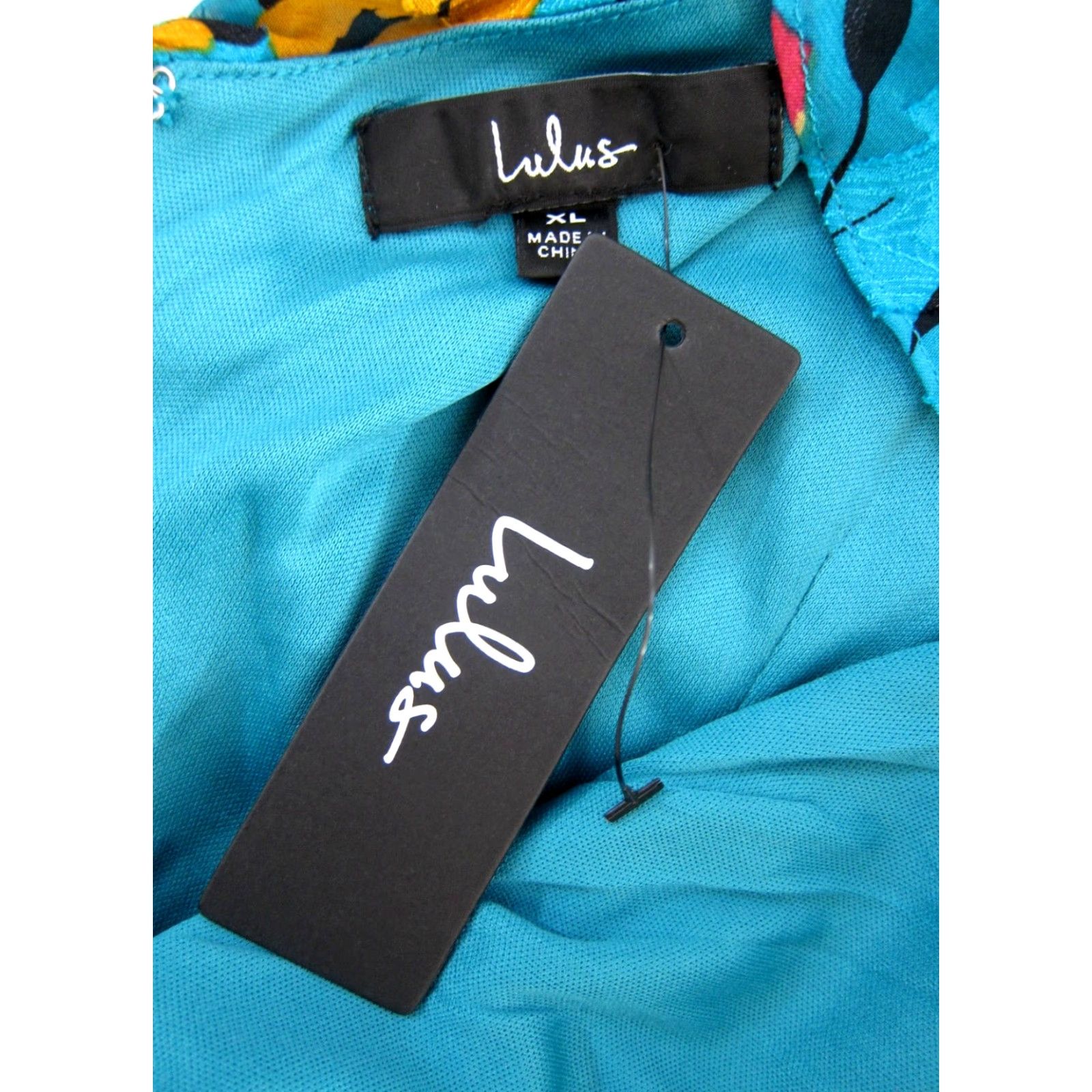 Lulus NWT Lulu's Dress V-Neck Cap Sleeve Midi Floral Blue XL Womens Size XL / US 12-14 / IT 48-50 - 3 Thumbnail