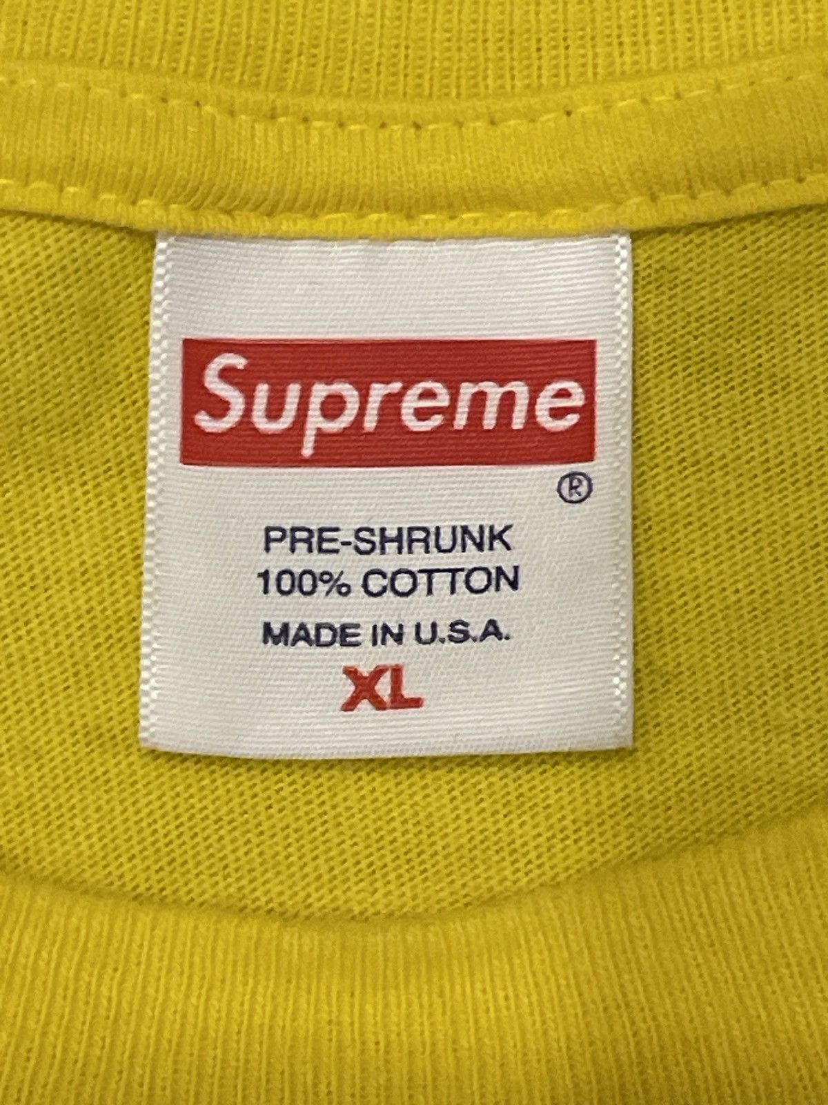 Supreme Supreme yellow tee Size US XL / EU 56 / 4 - 3 Thumbnail