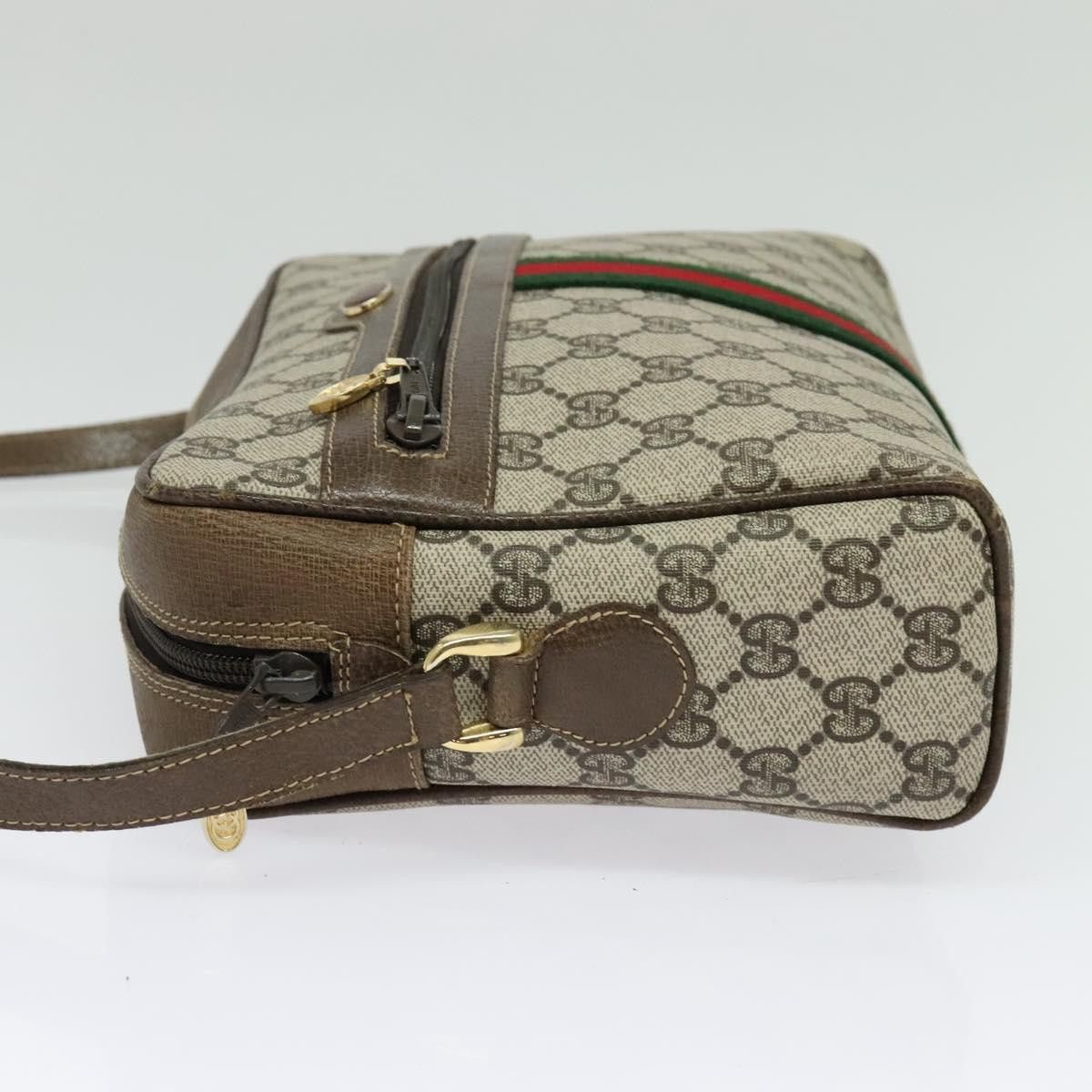 Gucci GUCCI GG Supreme Web Sherry Line Shoulder Bag Pvc Beige Size ONE SIZE - 4 Thumbnail