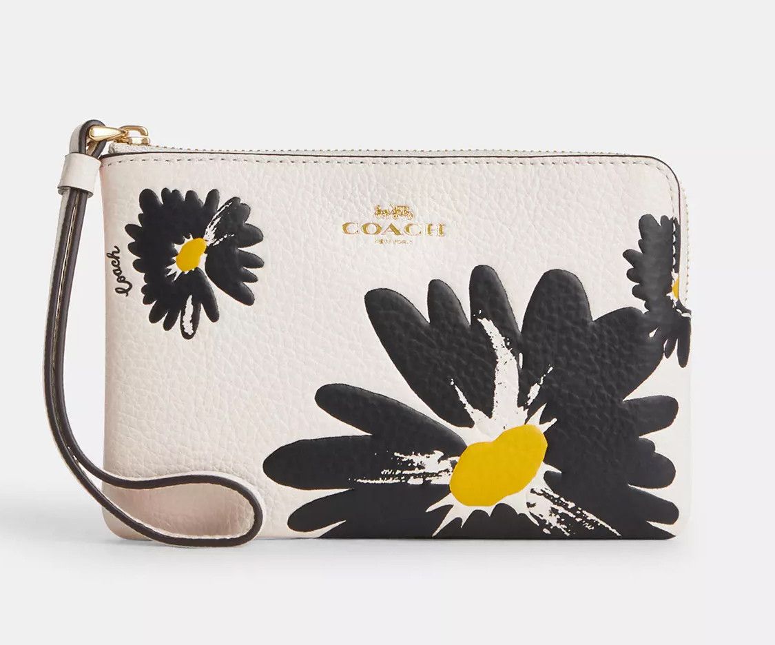 Coach Corner Zip Wristlet With Floral Print CZ606 Size ONE SIZE - 2 Thumbnail