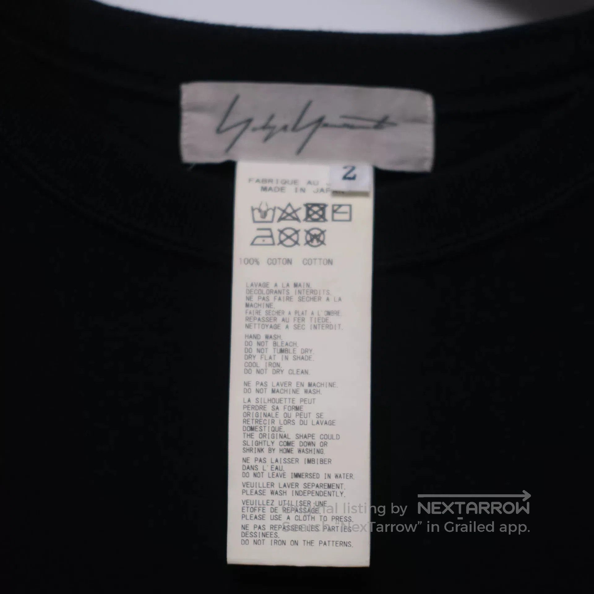 Yohji Yamamoto Yohji Yamamoto Logo Short Sleeve T-shirt. Size US M / EU 48-50 / 2 - 7 Thumbnail