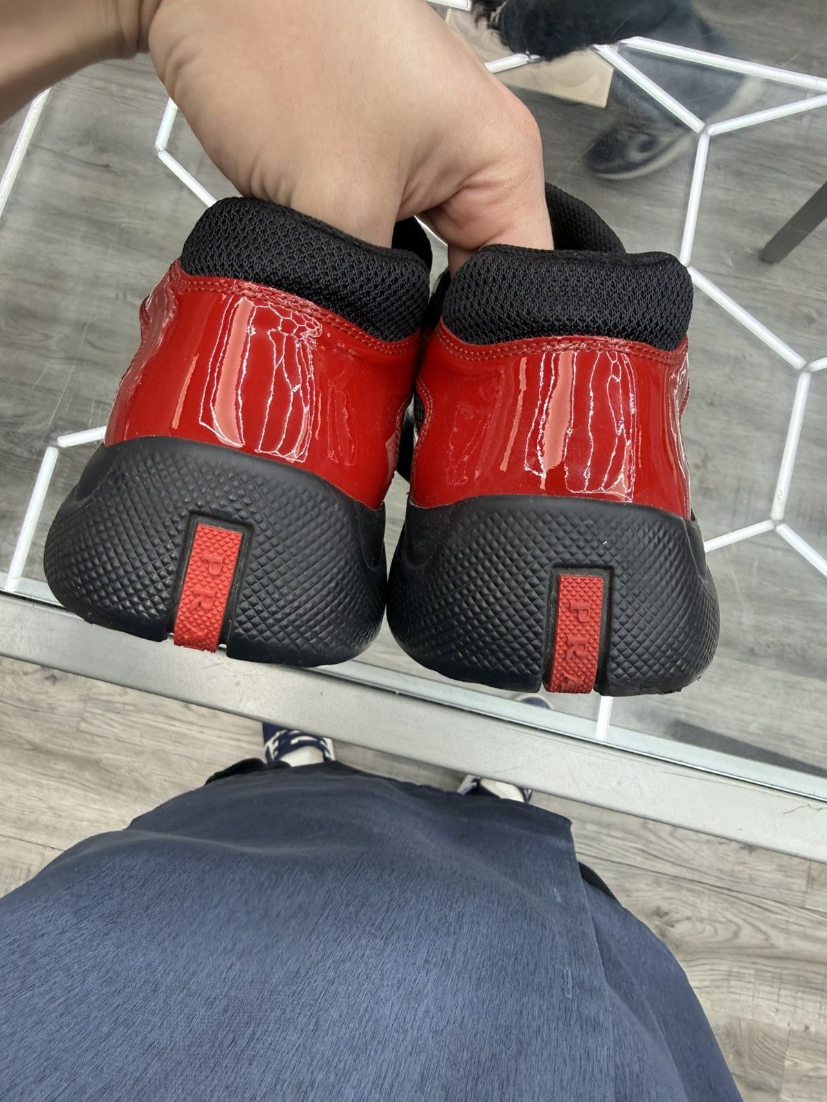 Prada Prada Cup Sneakers - Black/Red/White Size US 9.5 / EU 42-43 - 5 Thumbnail