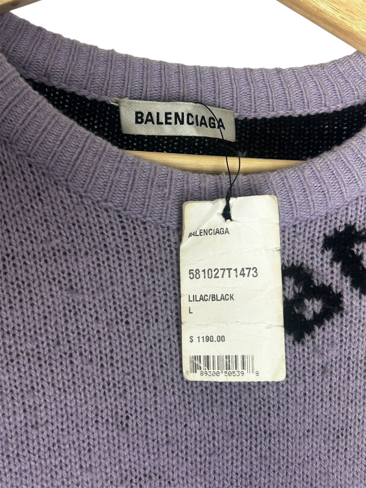 Balenciaga balenciaga black and purple sweater Size US L / EU 52-54 / 3 - 3 Thumbnail