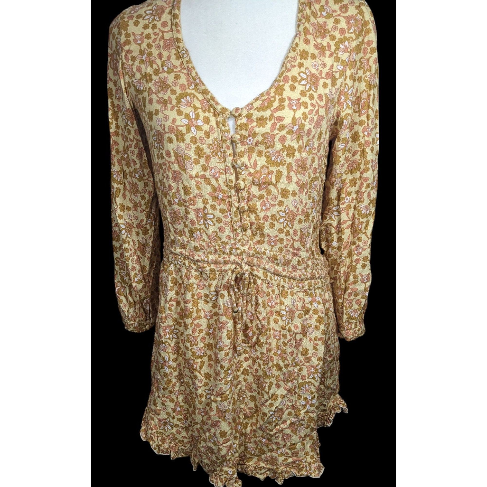 Other Barefoot Blonde Joni Play Dress Neutral Floral With Drawstri Size S / US 4 / IT 40 - 1 Thumbnail