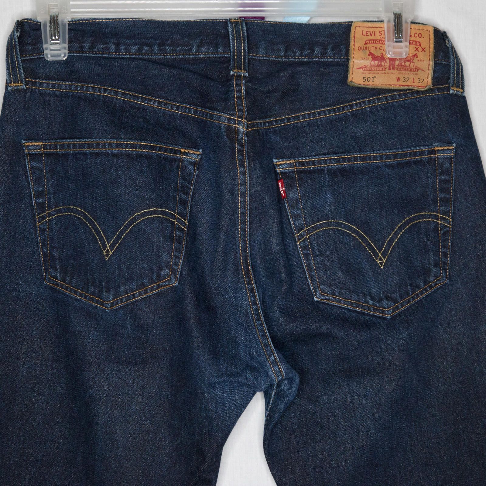 Levi's Levi's x J Crew 501 Dark Blue Denim Selvedge Jeans 32 x 32 Size US 32 / EU 48 - 5 Thumbnail