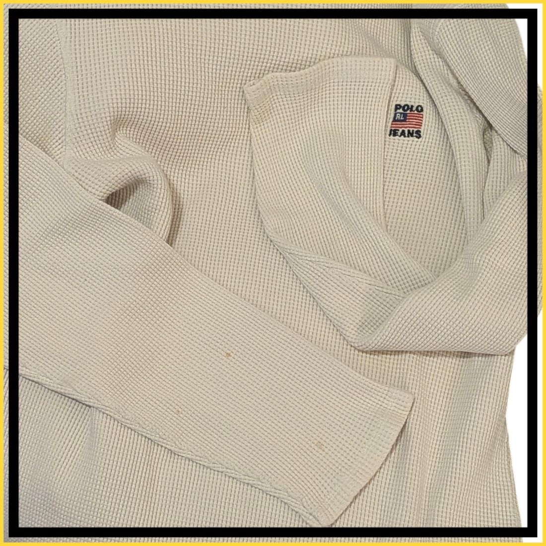 Polo Ralph Lauren Polo Jeans Co Ralph Lauren Long Sleeve Thermal Shirt Tan L Size US L / EU 52-54 / 3 - 4 Thumbnail