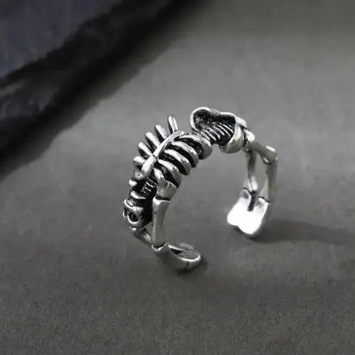 Jewelry × Vintage Adjustable Skull Bones Ring Size ONE SIZE - 1 Thumbnail
