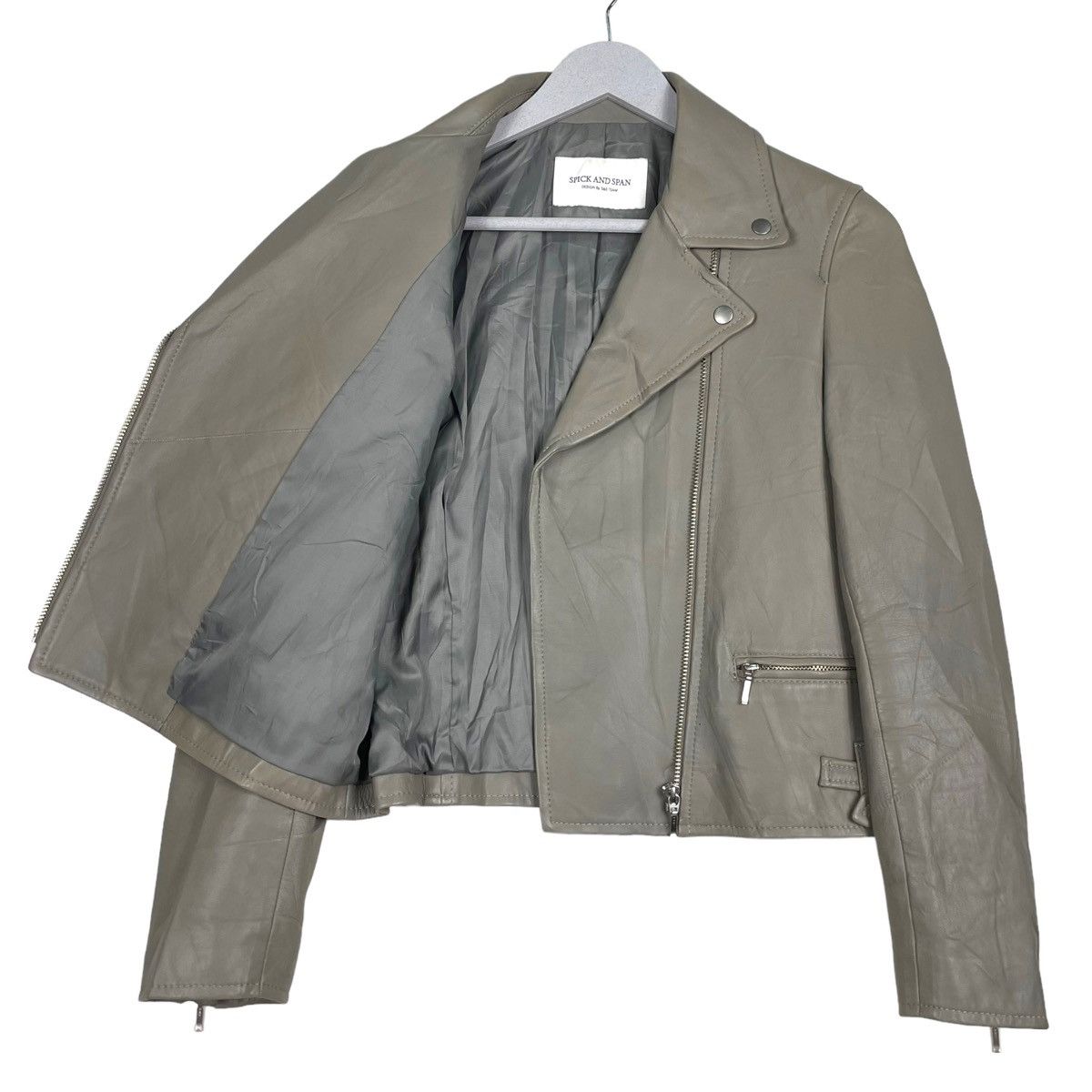 Designer × Japanese Brand × Other 💥SPICK AND SPAN JAPAN BIKER PU LEATHER JACKET Size S / US 4 / IT 40 - 8 Thumbnail