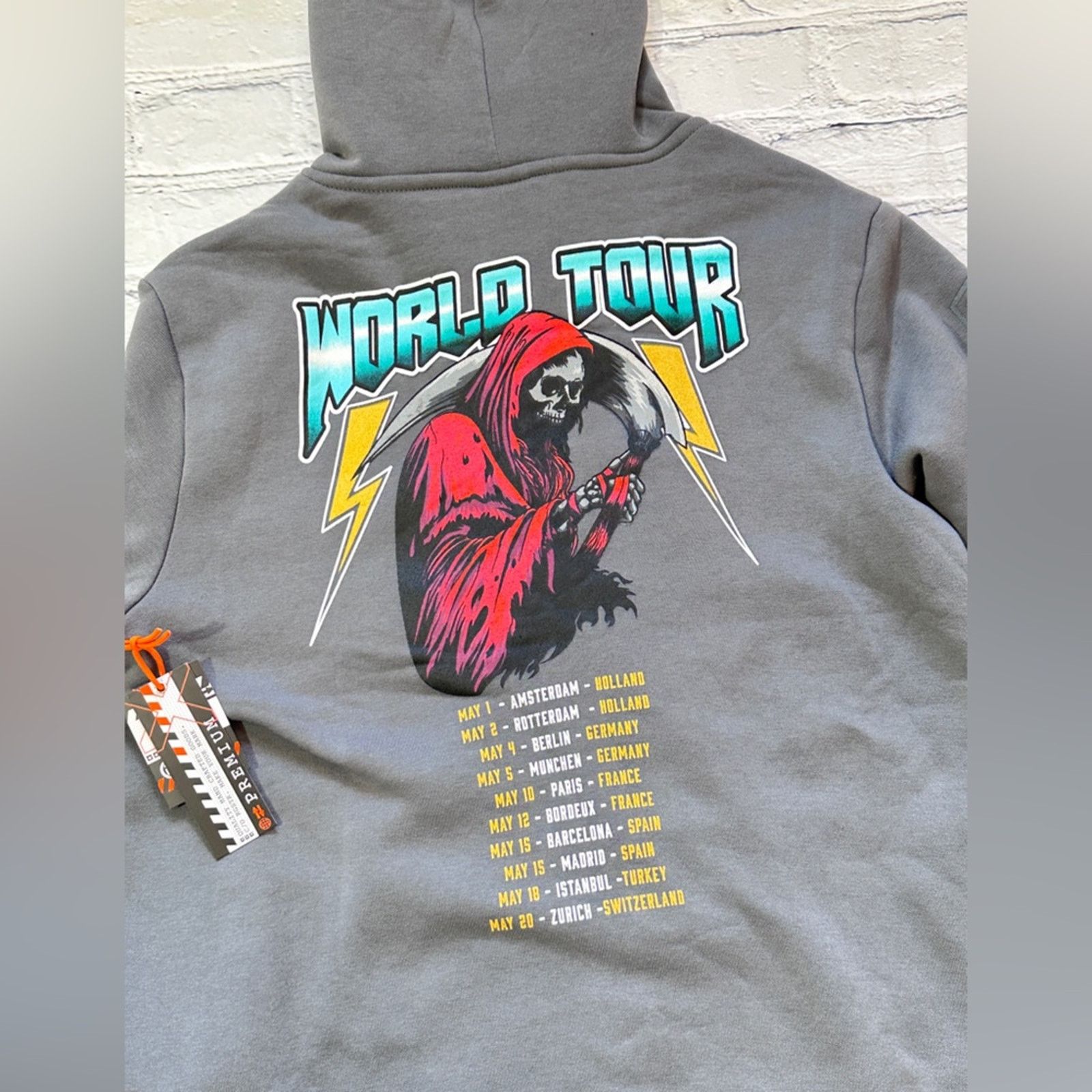 Other NWT RGSTR World Tour Full Zip Hoodie Jacket in Gray Size US XXL / EU 58 / 5 - 5 Thumbnail