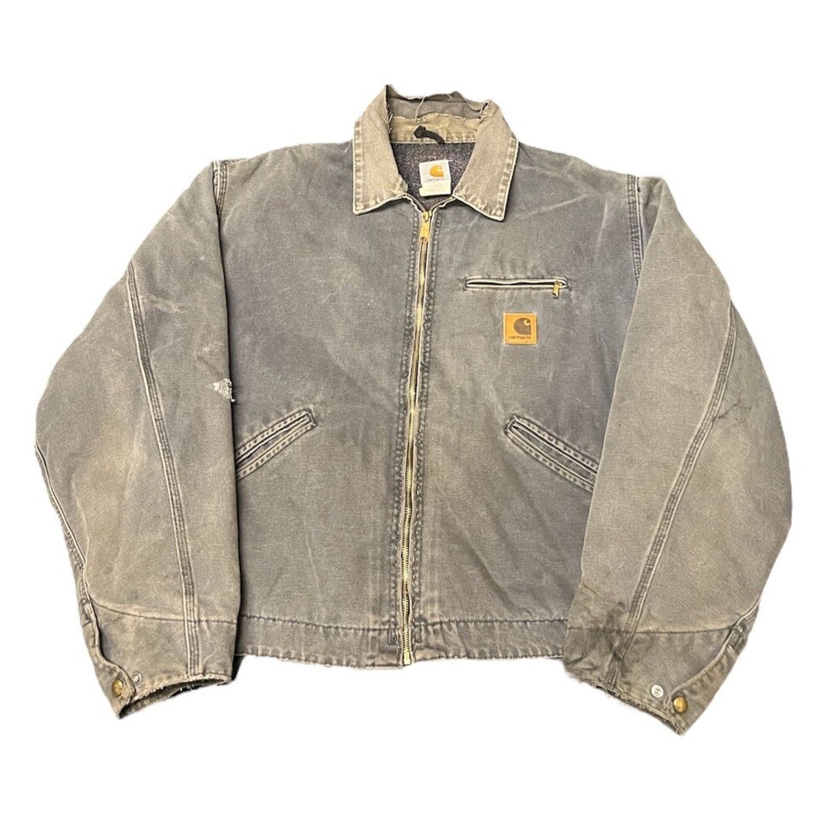 Carhartt Carhartt Detroit Jacket J97 PTL Stone Grey Size XXL Y2K VTG Size US XXL / EU 58 / 5 - 1 Thumbnail