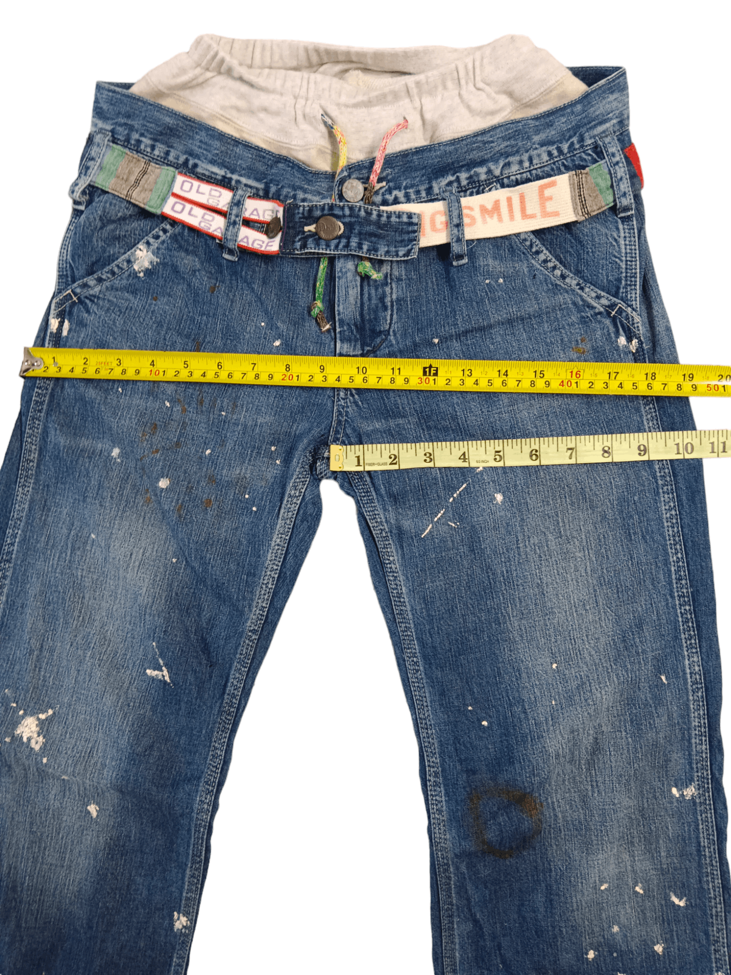 Japanese Brand DNM Riders Seditionaries Splash Rusty Low Rise Jeans Size 30" / US 8 / IT 44 - 7 Thumbnail